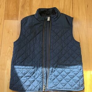 Boys jcrew  Quilted Navy Vest size 10